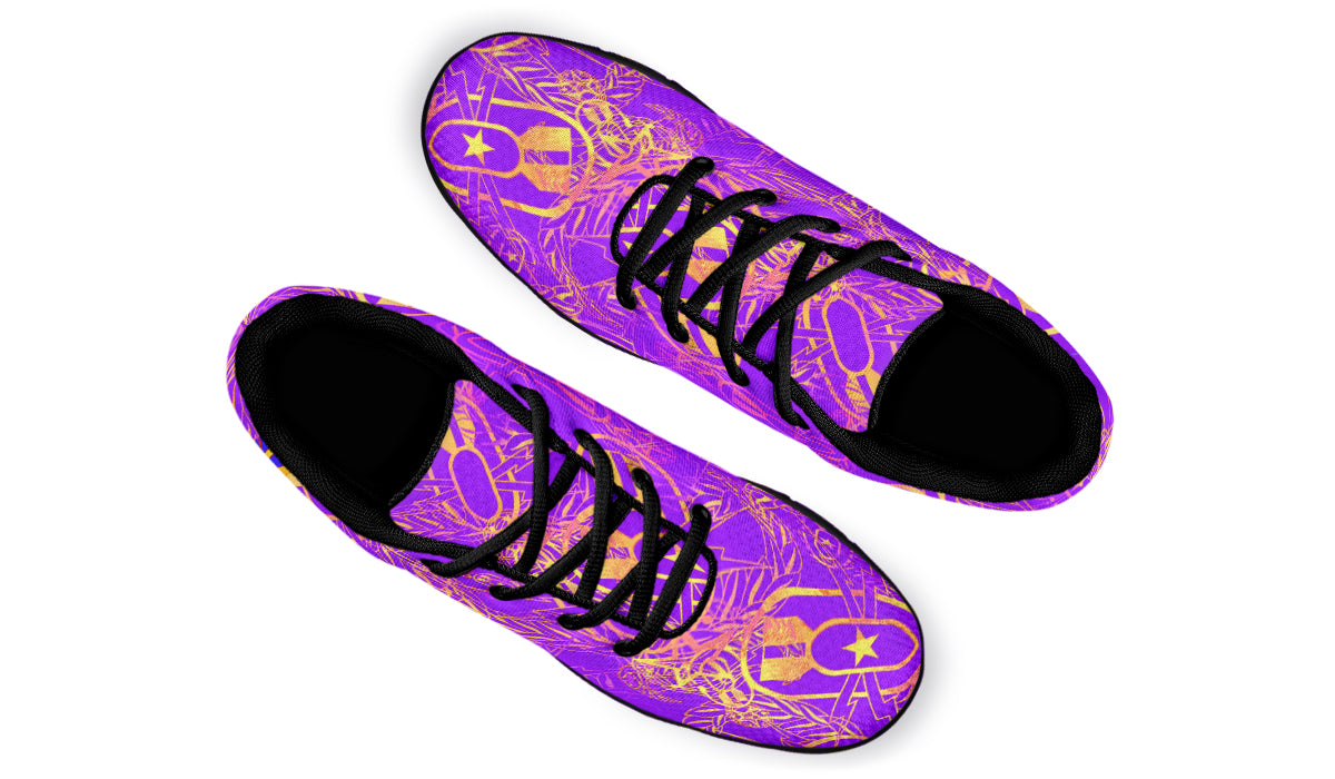 Sneakers - "It's 5 o'clock Somewhere" (Yellow on Purple)