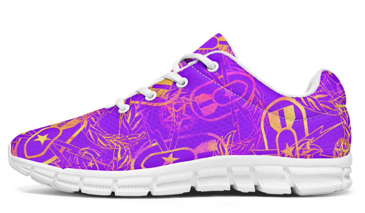 Sneakers - "It's 5 o'clock Somewhere" (Yellow on Purple)