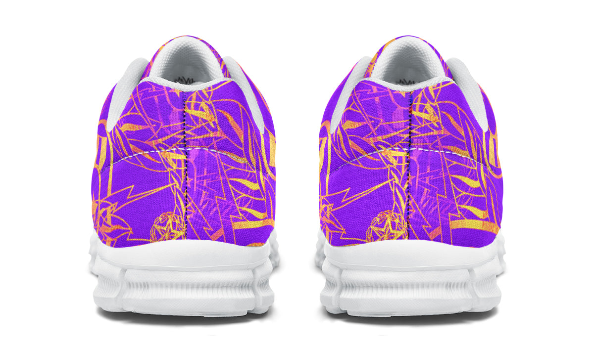 Sneakers - "It's 5 o'clock Somewhere" (Yellow on Purple)