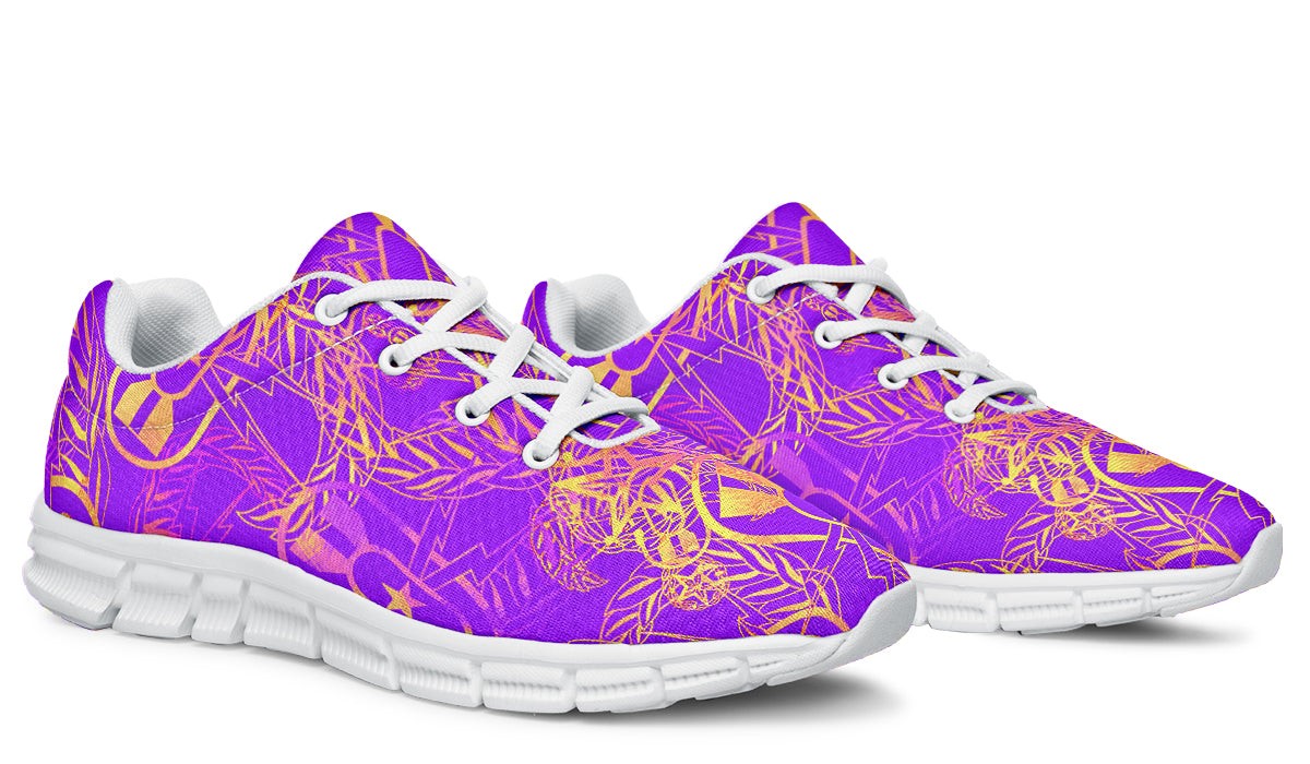 Sneakers - "It's 5 o'clock Somewhere" (Yellow on Purple)