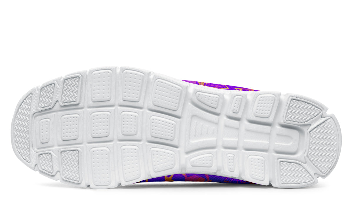 Sneakers - "It's 5 o'clock Somewhere" (Yellow on Purple)