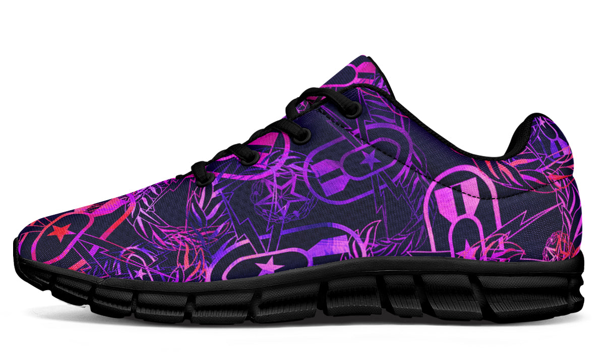 Sneakers - "It's 5 o'clock Somewhere" (Orange on Purple)