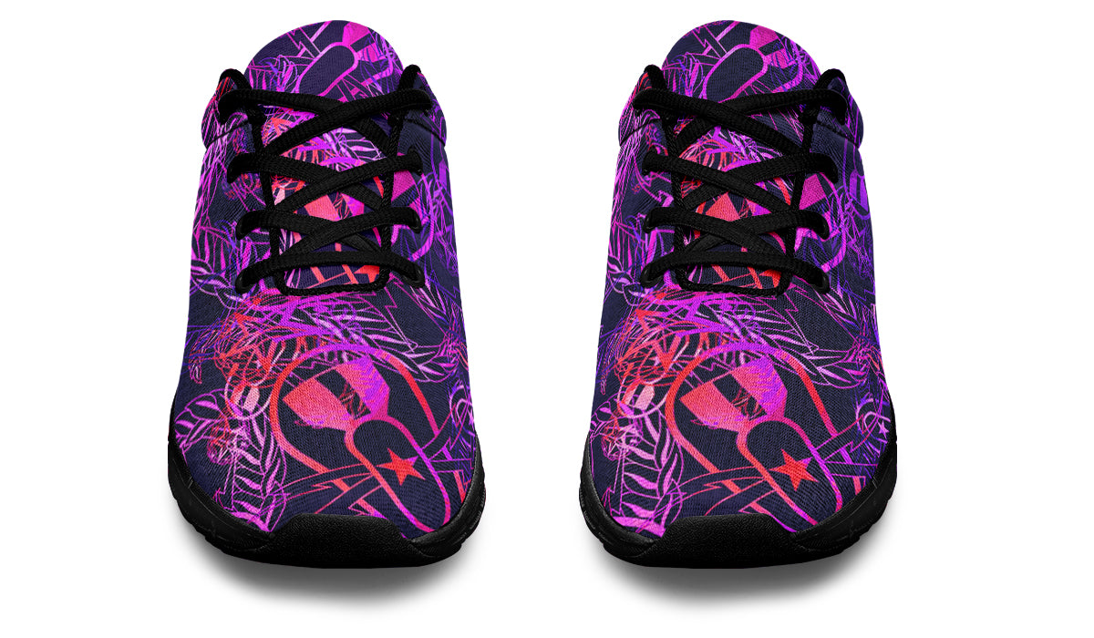 Sneakers - "It's 5 o'clock Somewhere" (Orange on Purple)