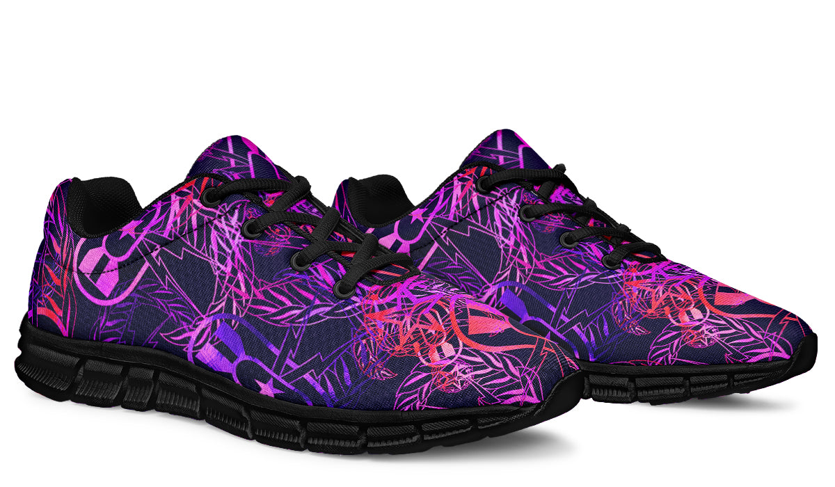 Sneakers - "It's 5 o'clock Somewhere" (Orange on Purple)