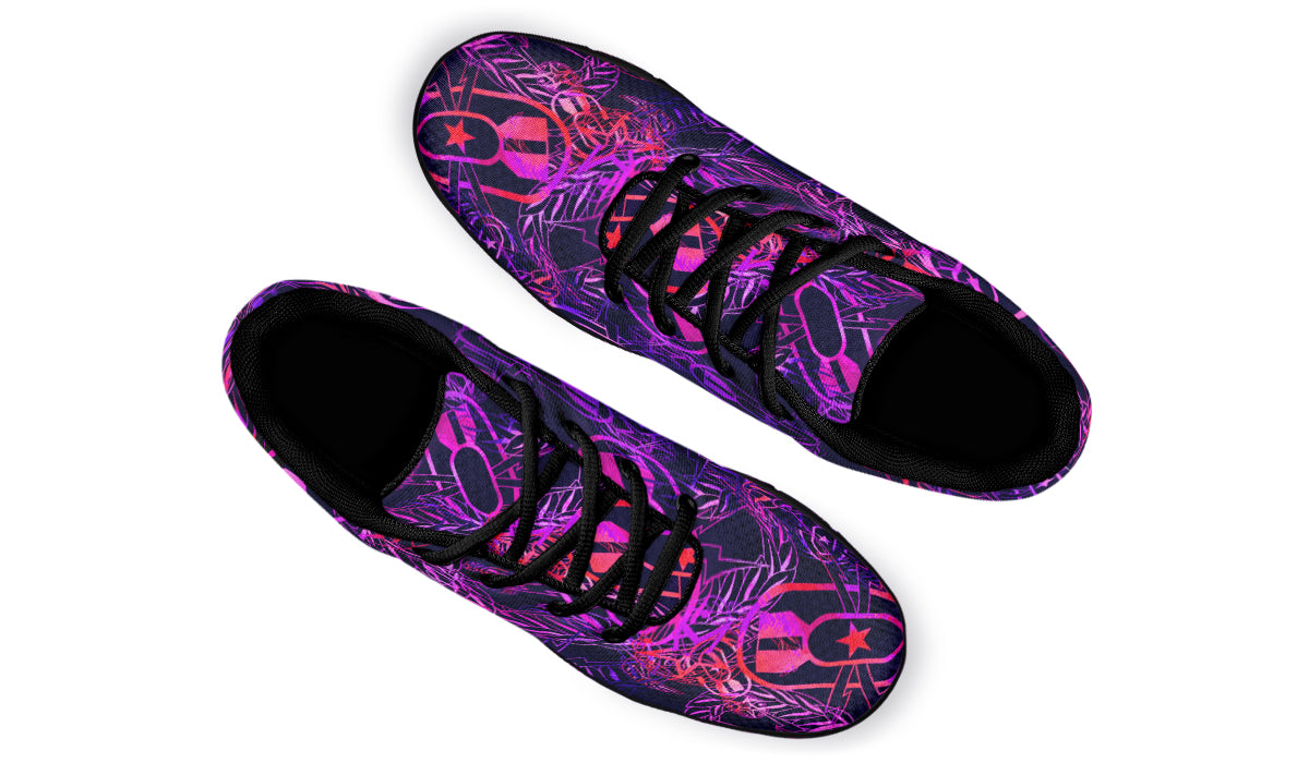 Sneakers - "It's 5 o'clock Somewhere" (Orange on Purple)