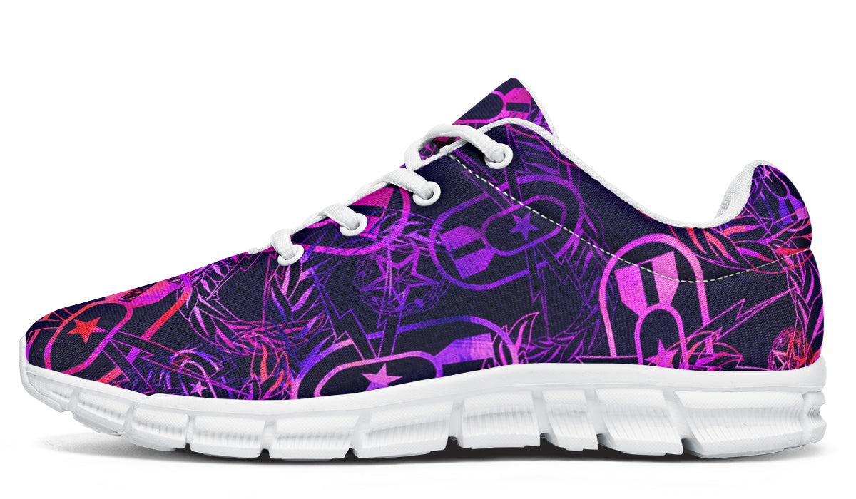 Sneakers - "It's 5 o'clock Somewhere" (Orange on Purple)