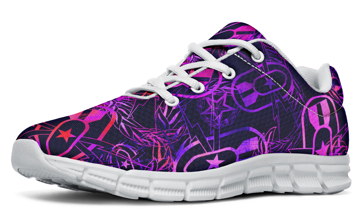 Sneakers - "It's 5 o'clock Somewhere" (Orange on Purple)