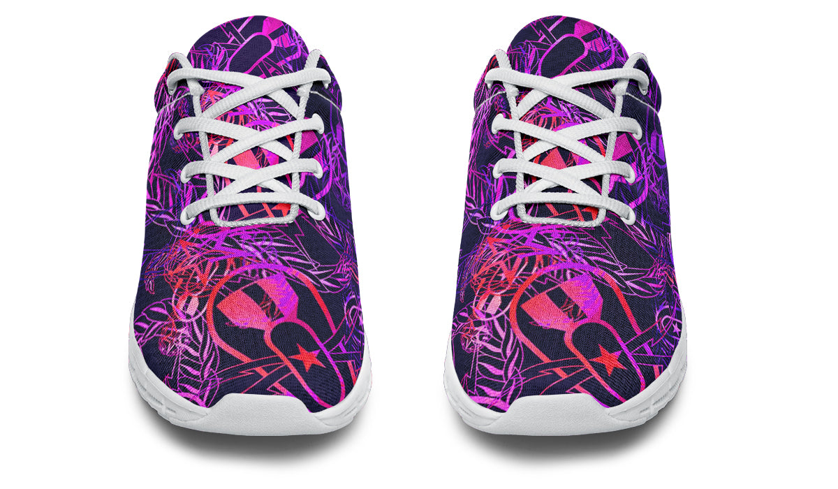 Sneakers - "It's 5 o'clock Somewhere" (Orange on Purple)