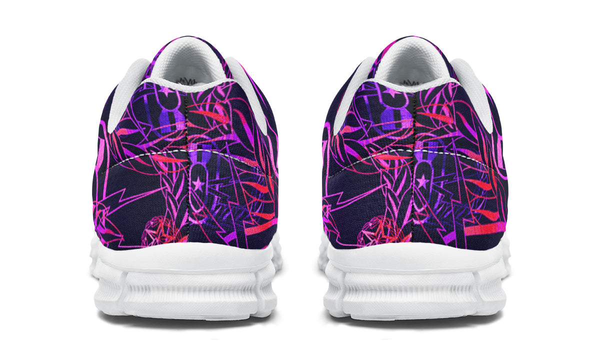 Sneakers - "It's 5 o'clock Somewhere" (Orange on Purple)