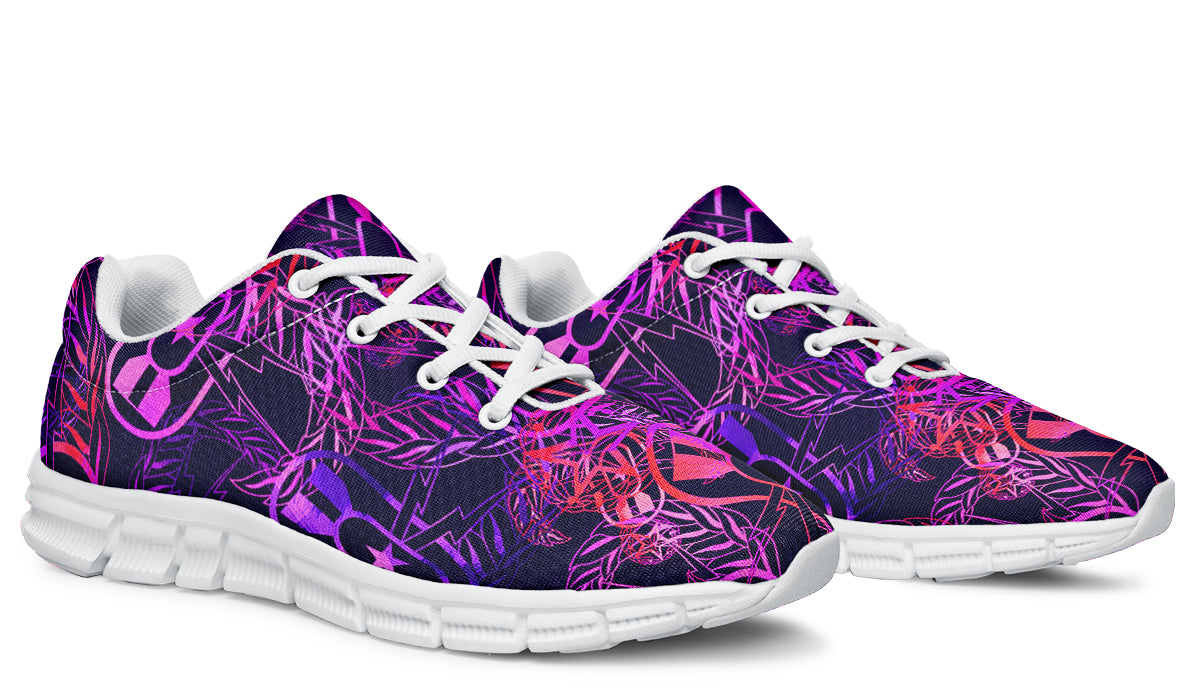 Sneakers - "It's 5 o'clock Somewhere" (Orange on Purple)