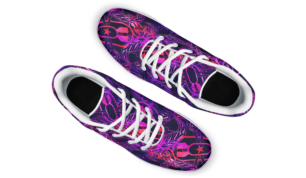 Sneakers - "It's 5 o'clock Somewhere" (Orange on Purple)