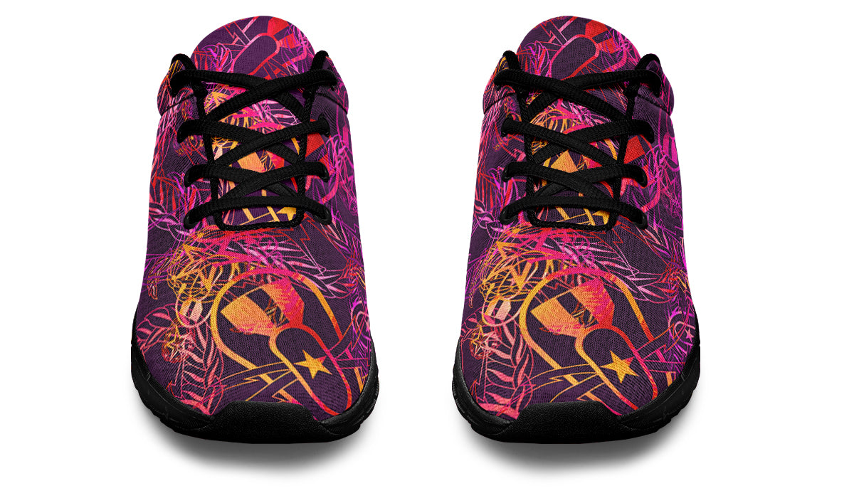 Sneakers - "It's 5 o'clock Somewhere" (Yellow/Orange/Purple)