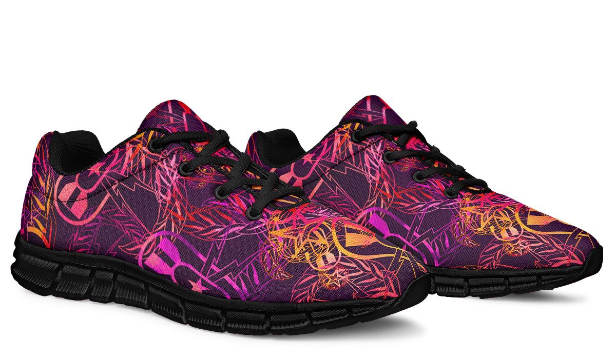 Sneakers - "It's 5 o'clock Somewhere" (Yellow/Orange/Purple)
