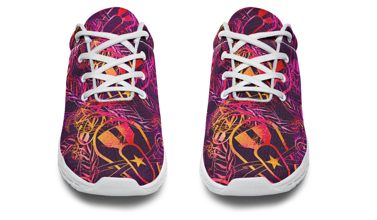 Sneakers - "It's 5 o'clock Somewhere" (Yellow/Orange/Purple)