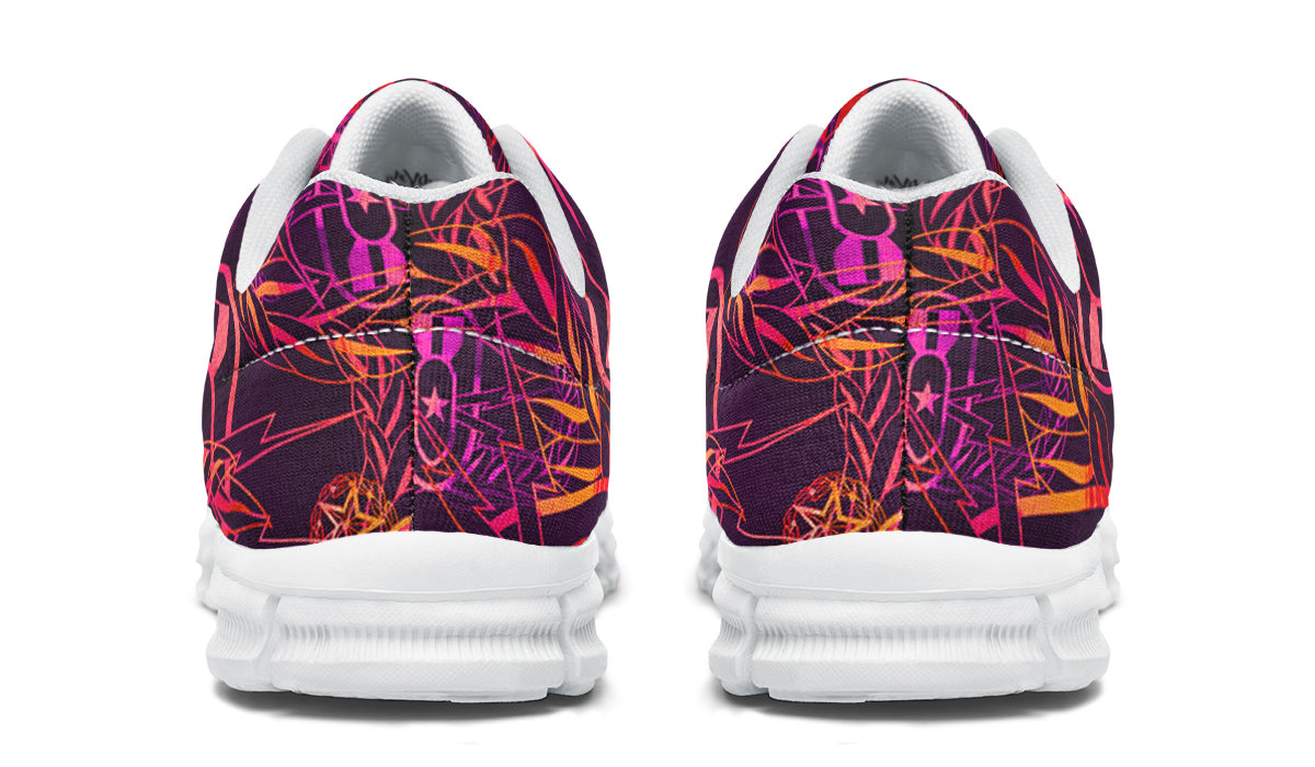 Sneakers - "It's 5 o'clock Somewhere" (Yellow/Orange/Purple)
