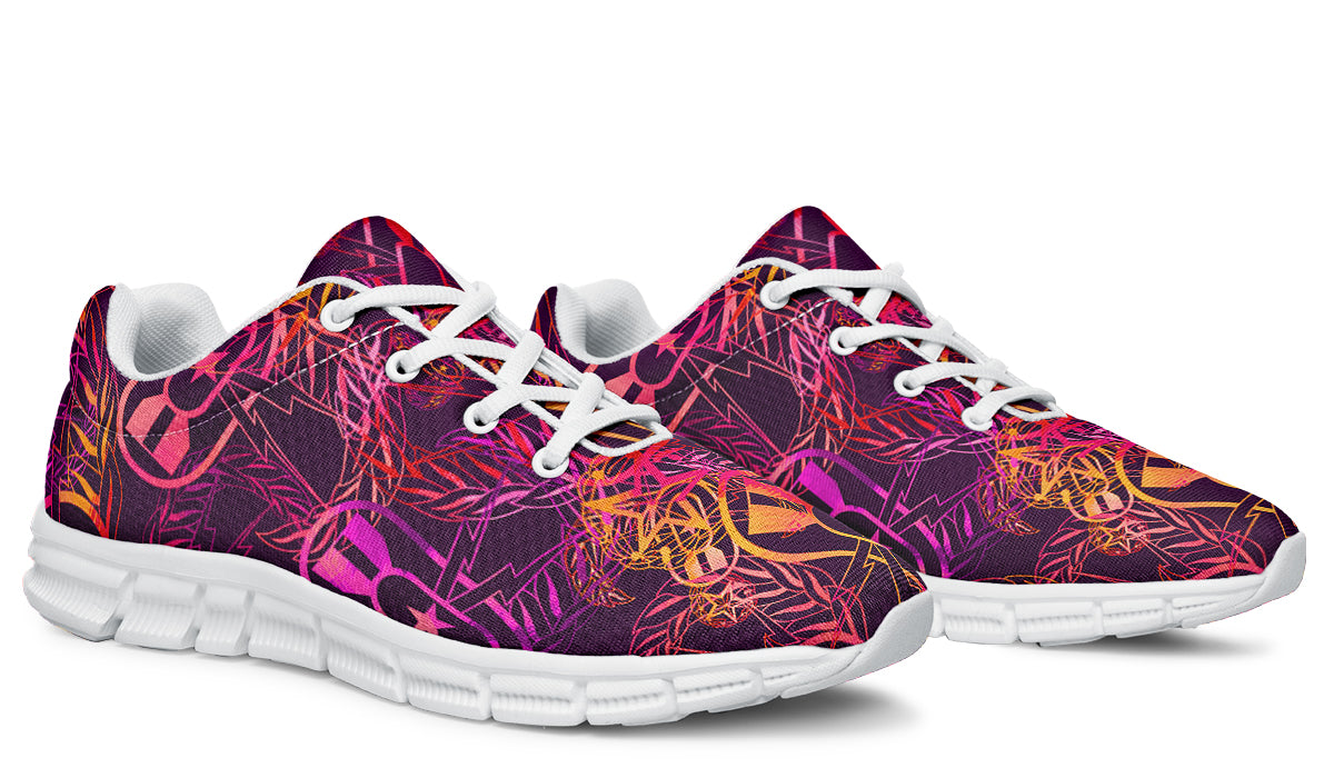 Sneakers - "It's 5 o'clock Somewhere" (Yellow/Orange/Purple)