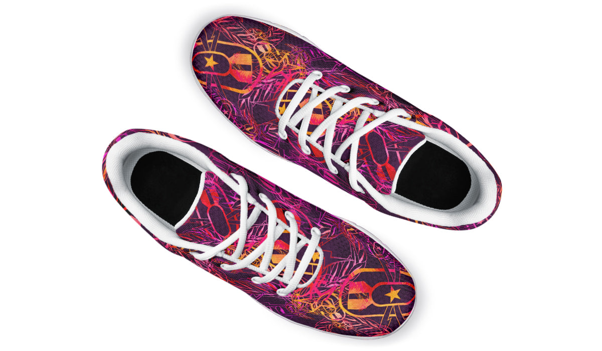 Sneakers - "It's 5 o'clock Somewhere" (Yellow/Orange/Purple)