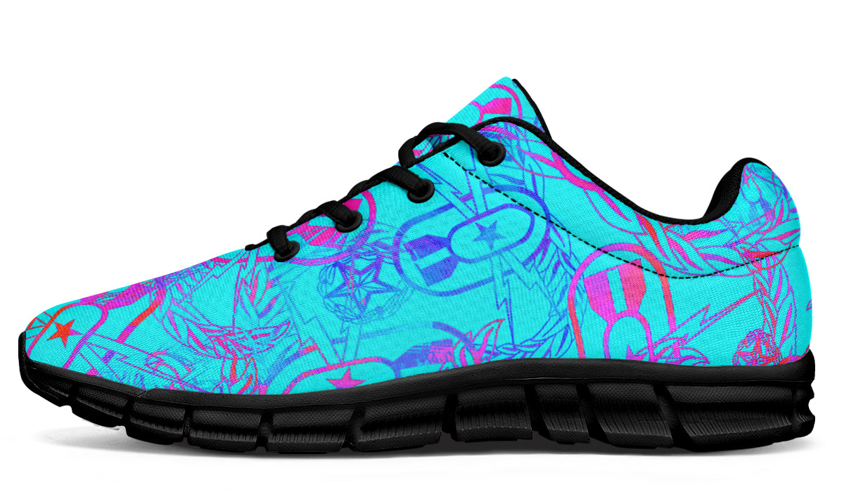 Sneakers - "It's 5 o'clock Somewhere" (Bright on Turquoise)