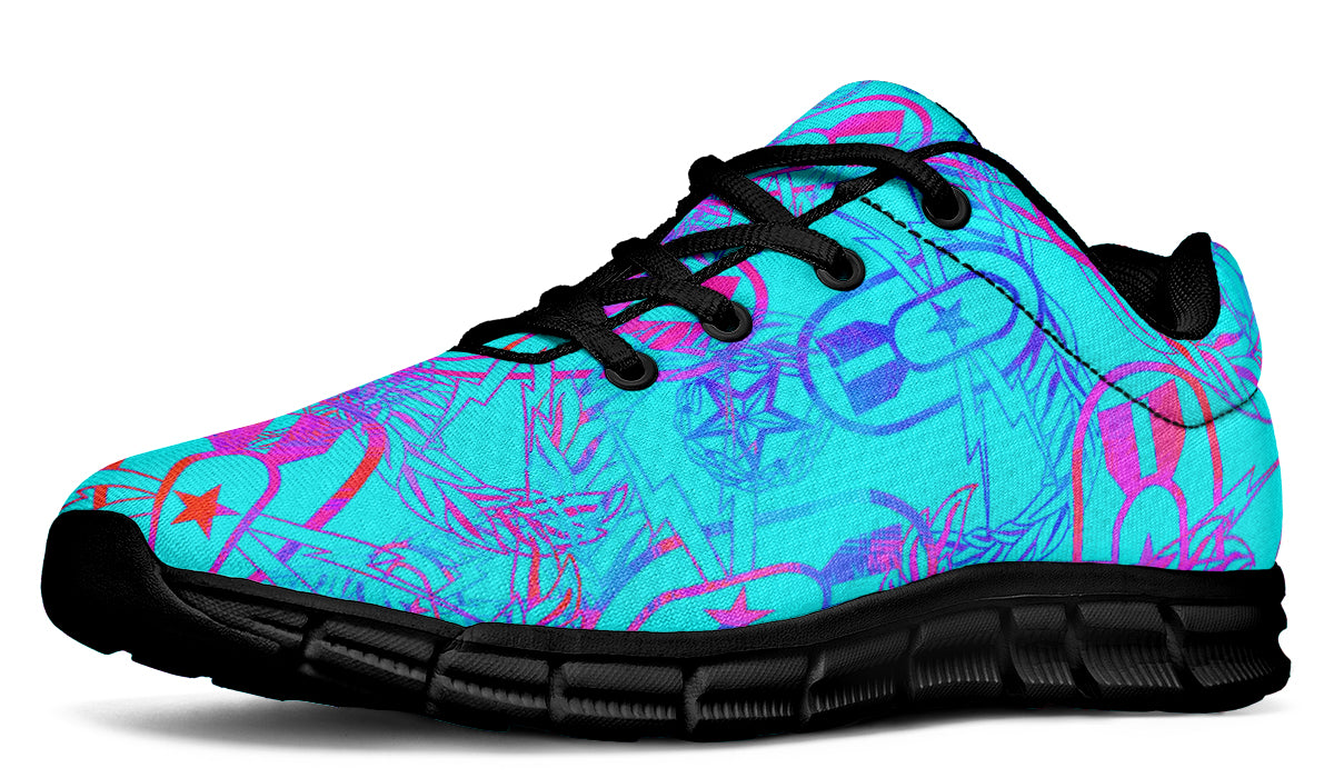 Sneakers - "It's 5 o'clock Somewhere" (Bright on Turquoise)