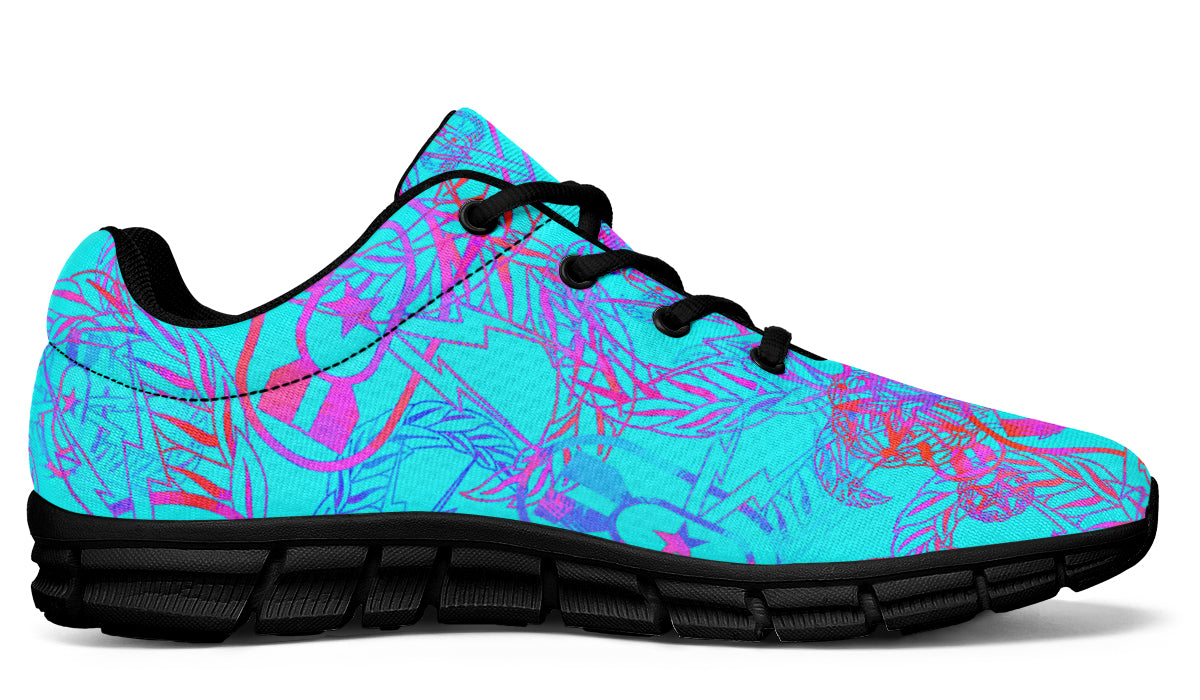 Sneakers - "It's 5 o'clock Somewhere" (Bright on Turquoise)