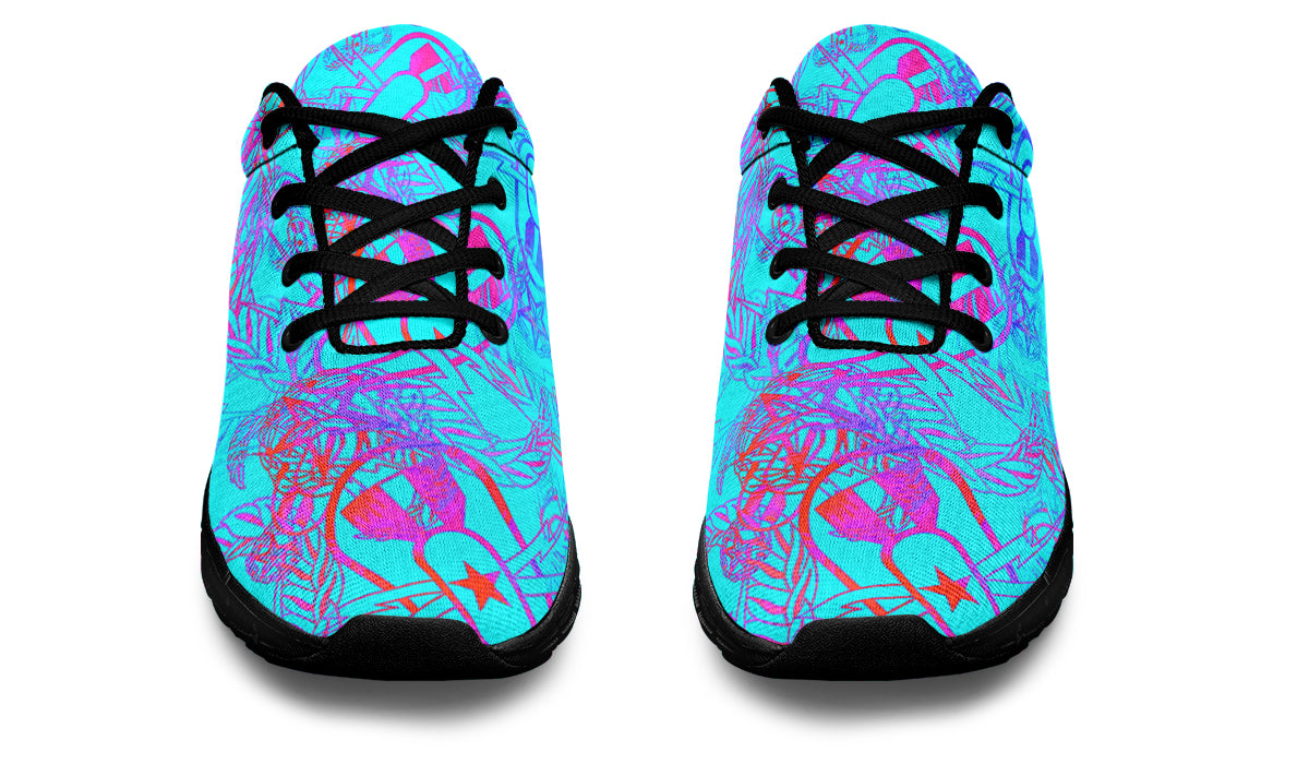 Sneakers - "It's 5 o'clock Somewhere" (Bright on Turquoise)