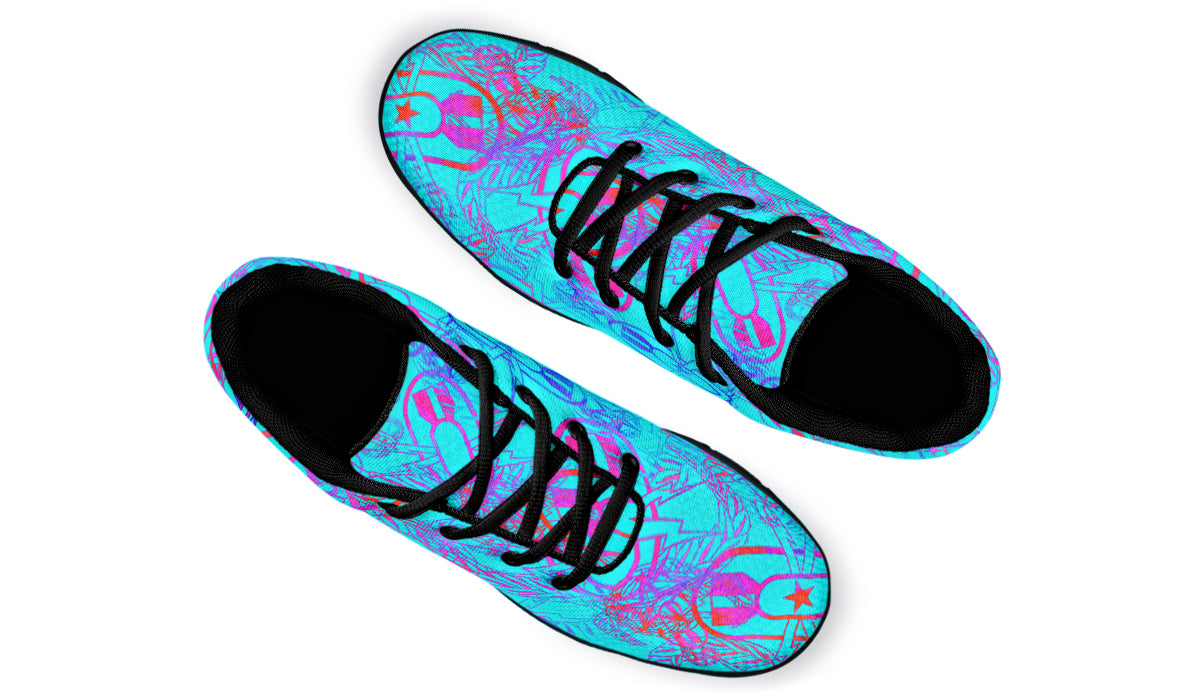 Sneakers - "It's 5 o'clock Somewhere" (Bright on Turquoise)