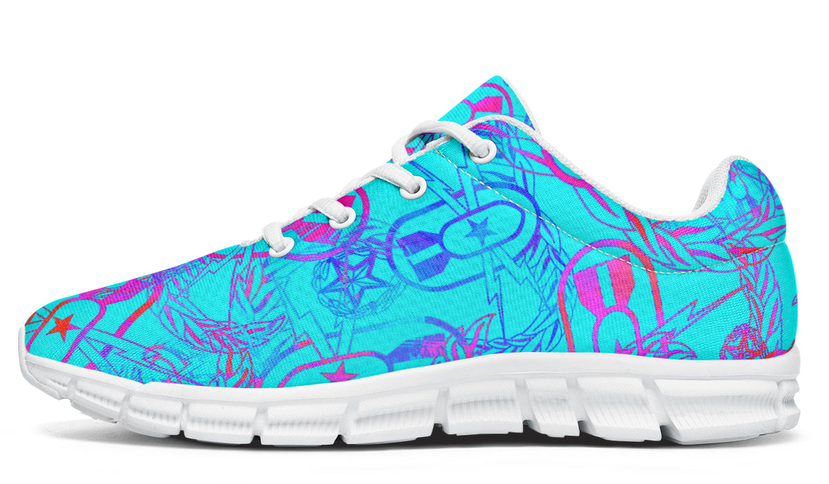Sneakers - "It's 5 o'clock Somewhere" (Bright on Turquoise)