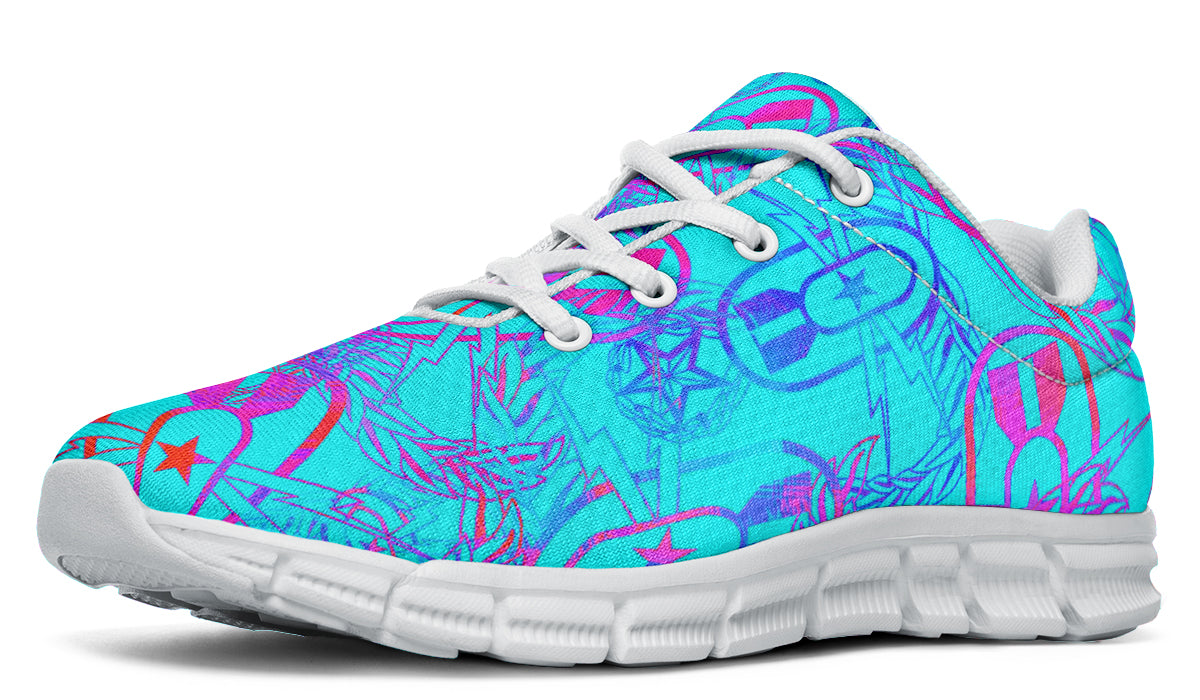 Sneakers - "It's 5 o'clock Somewhere" (Bright on Turquoise)