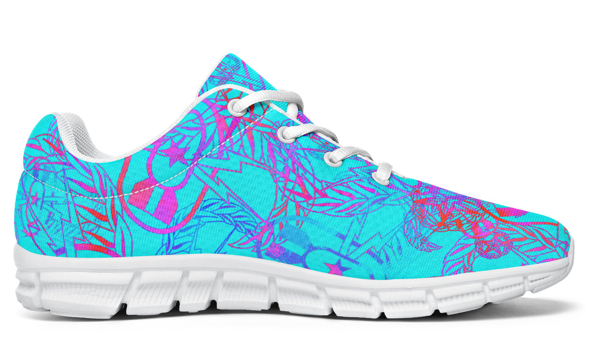 Sneakers - "It's 5 o'clock Somewhere" (Bright on Turquoise)