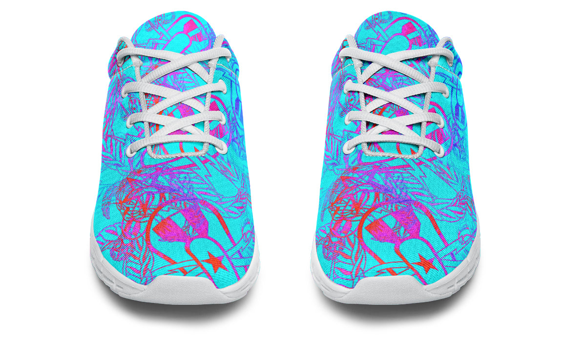 Sneakers - "It's 5 o'clock Somewhere" (Bright on Turquoise)