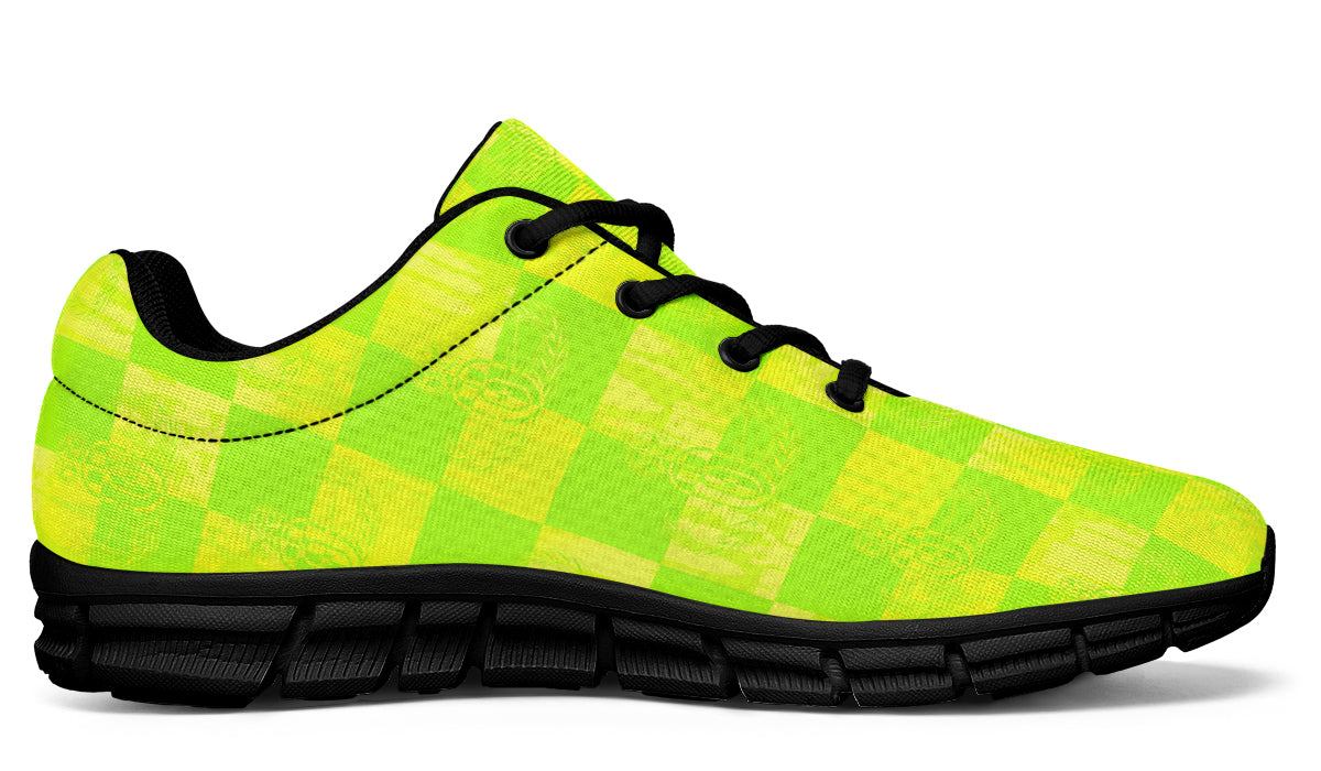 Sneakers - "Neon EOD Checkered Bomb Flag"