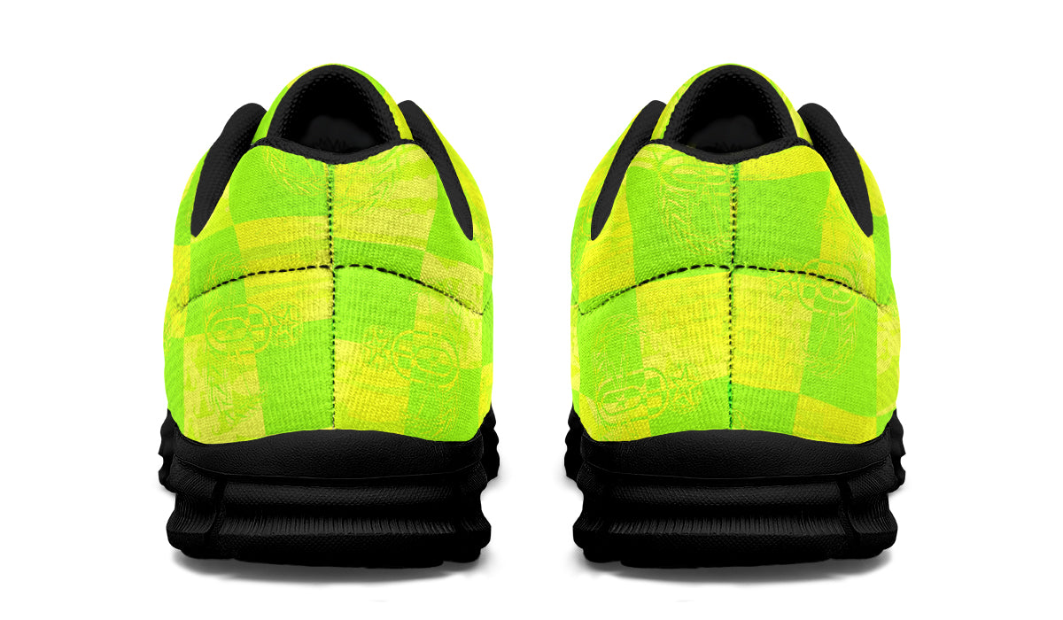 Sneakers - "Neon EOD Checkered Bomb Flag"