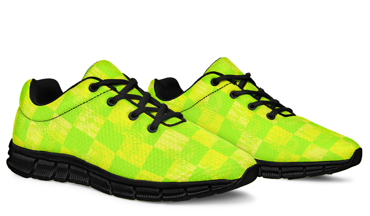 Sneakers - "Neon EOD Checkered Bomb Flag"