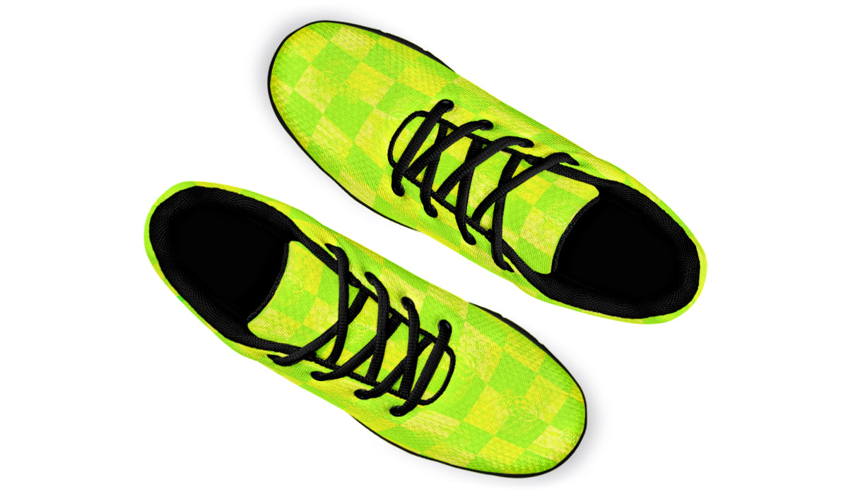 Sneakers - "Neon EOD Checkered Bomb Flag"