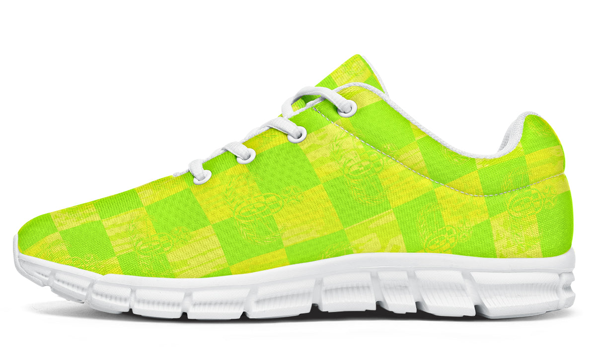 Sneakers - "Neon EOD Checkered Bomb Flag"