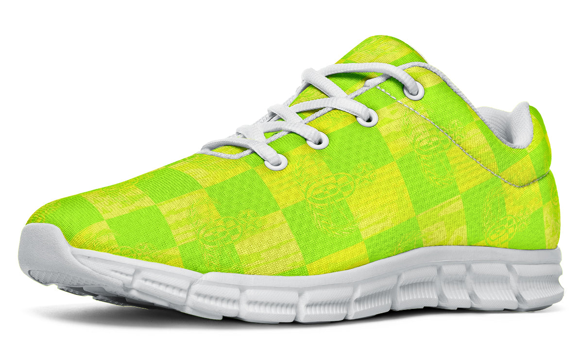 Sneakers - "Neon EOD Checkered Bomb Flag"