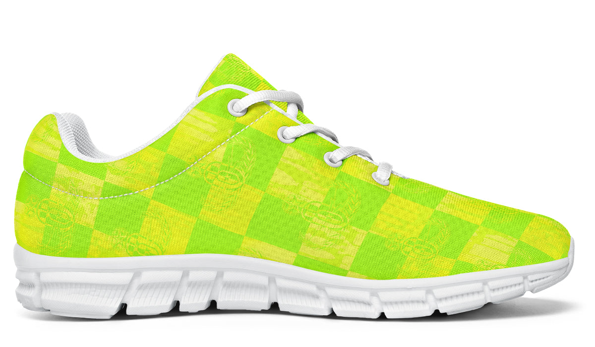 Sneakers - "Neon EOD Checkered Bomb Flag"