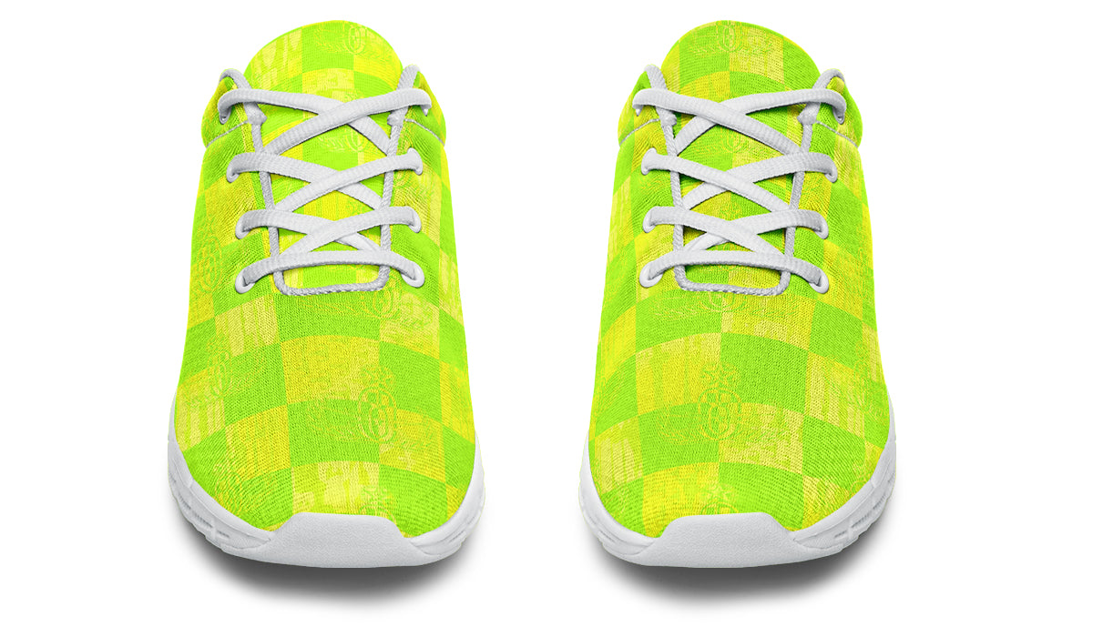 Sneakers - "Neon EOD Checkered Bomb Flag"