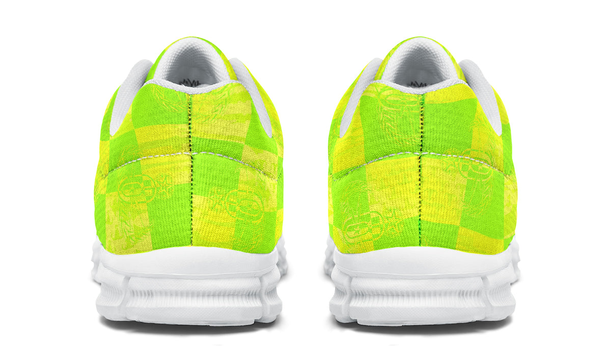 Sneakers - "Neon EOD Checkered Bomb Flag"