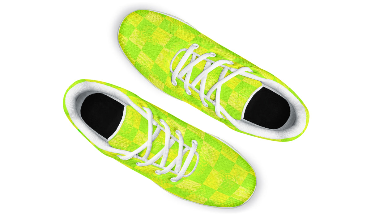 Sneakers - "Neon EOD Checkered Bomb Flag"