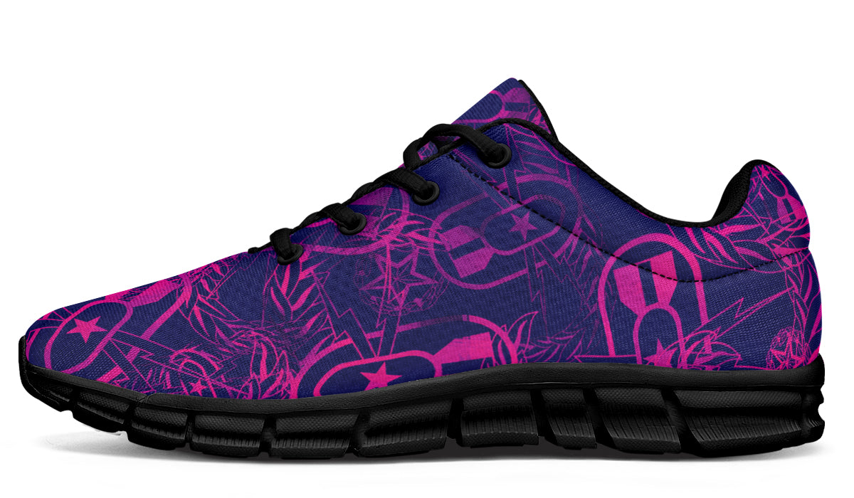 Sneakers - "It's 5 o'clock Somewhere" (Pink on Purple)
