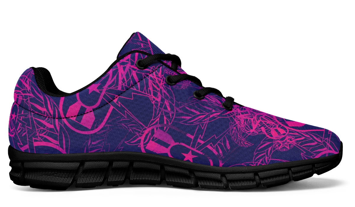 Sneakers - "It's 5 o'clock Somewhere" (Pink on Purple)