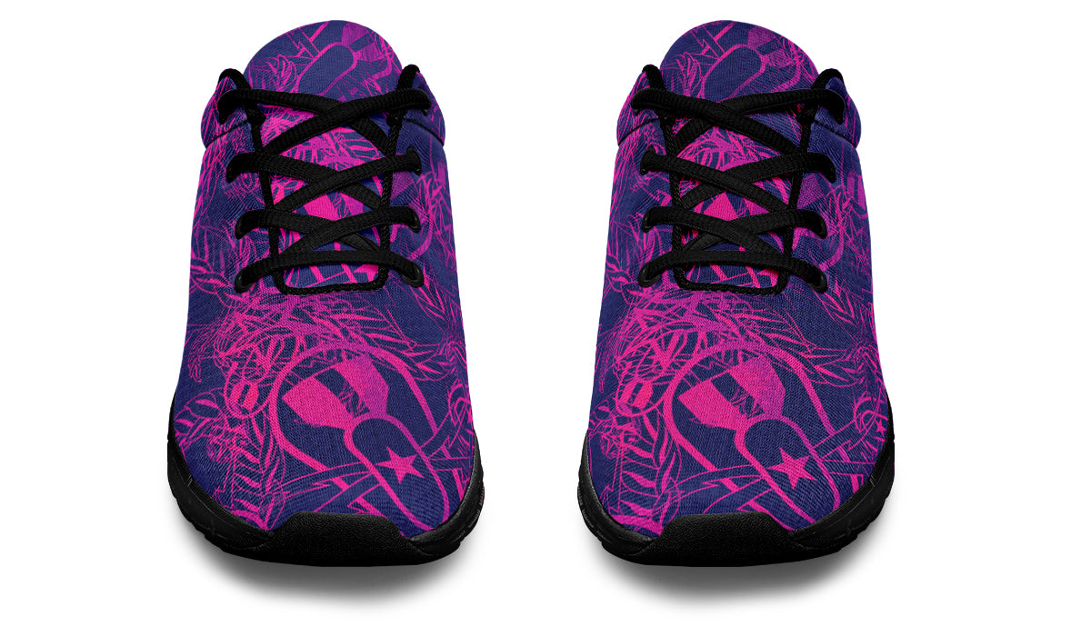 Sneakers - "It's 5 o'clock Somewhere" (Pink on Purple)