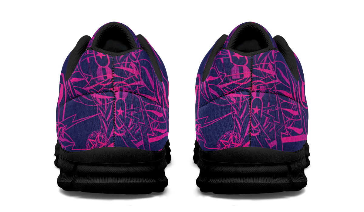 Sneakers - "It's 5 o'clock Somewhere" (Pink on Purple)
