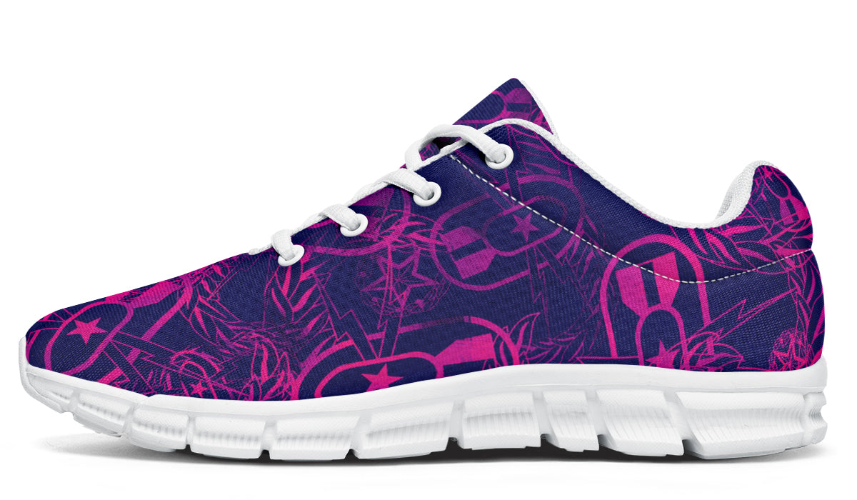 Sneakers - "It's 5 o'clock Somewhere" (Pink on Purple)