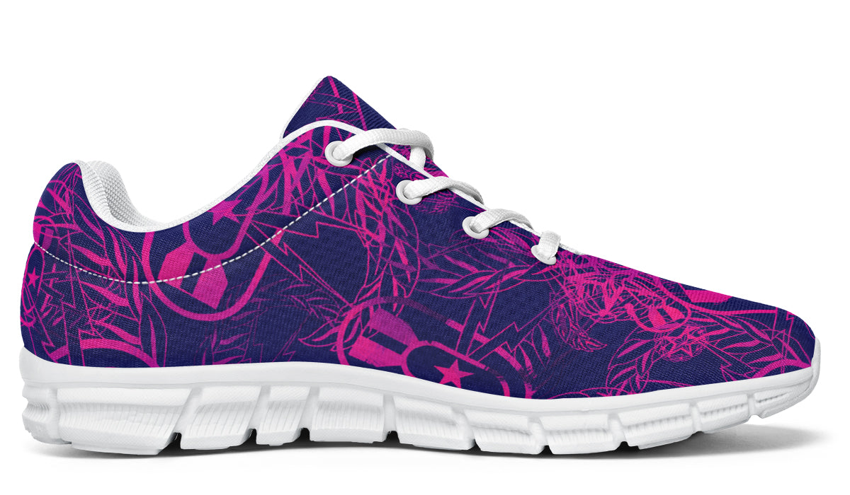 Sneakers - "It's 5 o'clock Somewhere" (Pink on Purple)