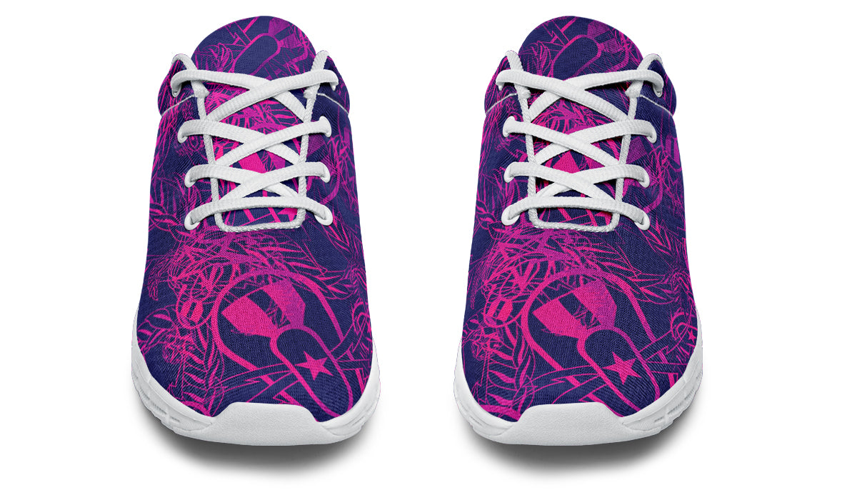 Sneakers - "It's 5 o'clock Somewhere" (Pink on Purple)