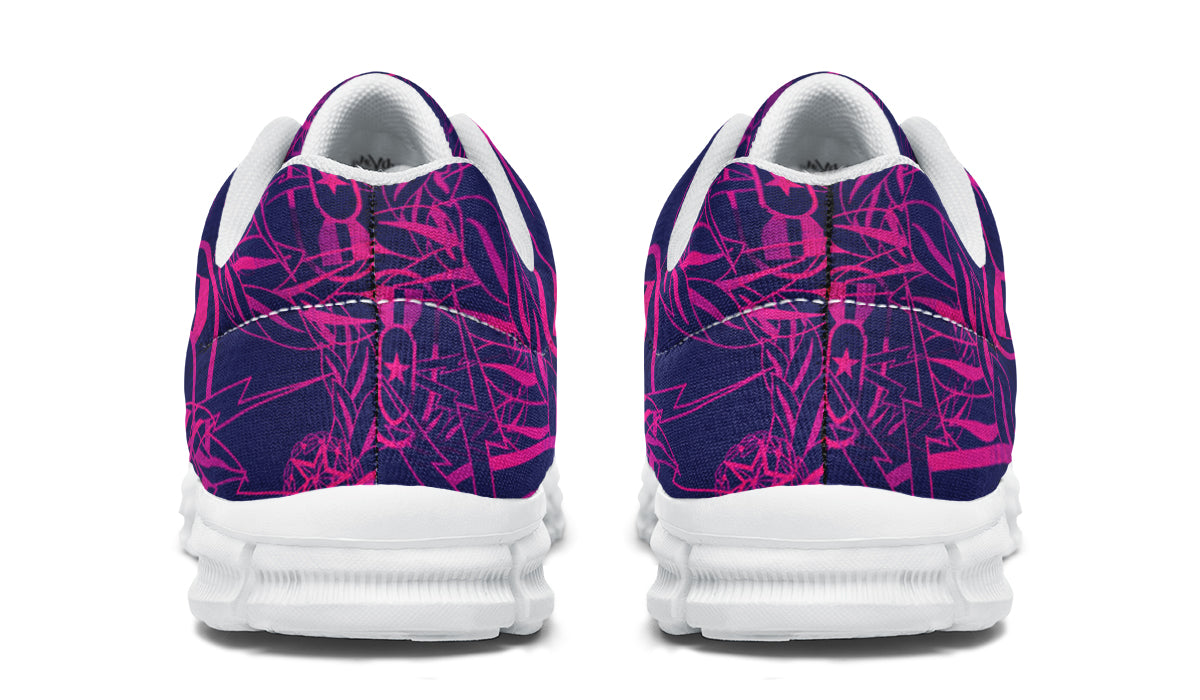 Sneakers - "It's 5 o'clock Somewhere" (Pink on Purple)