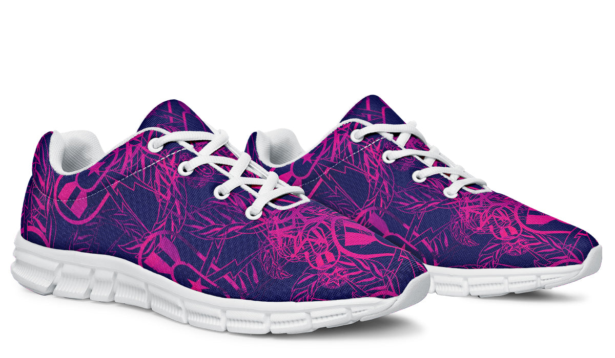 Sneakers - "It's 5 o'clock Somewhere" (Pink on Purple)