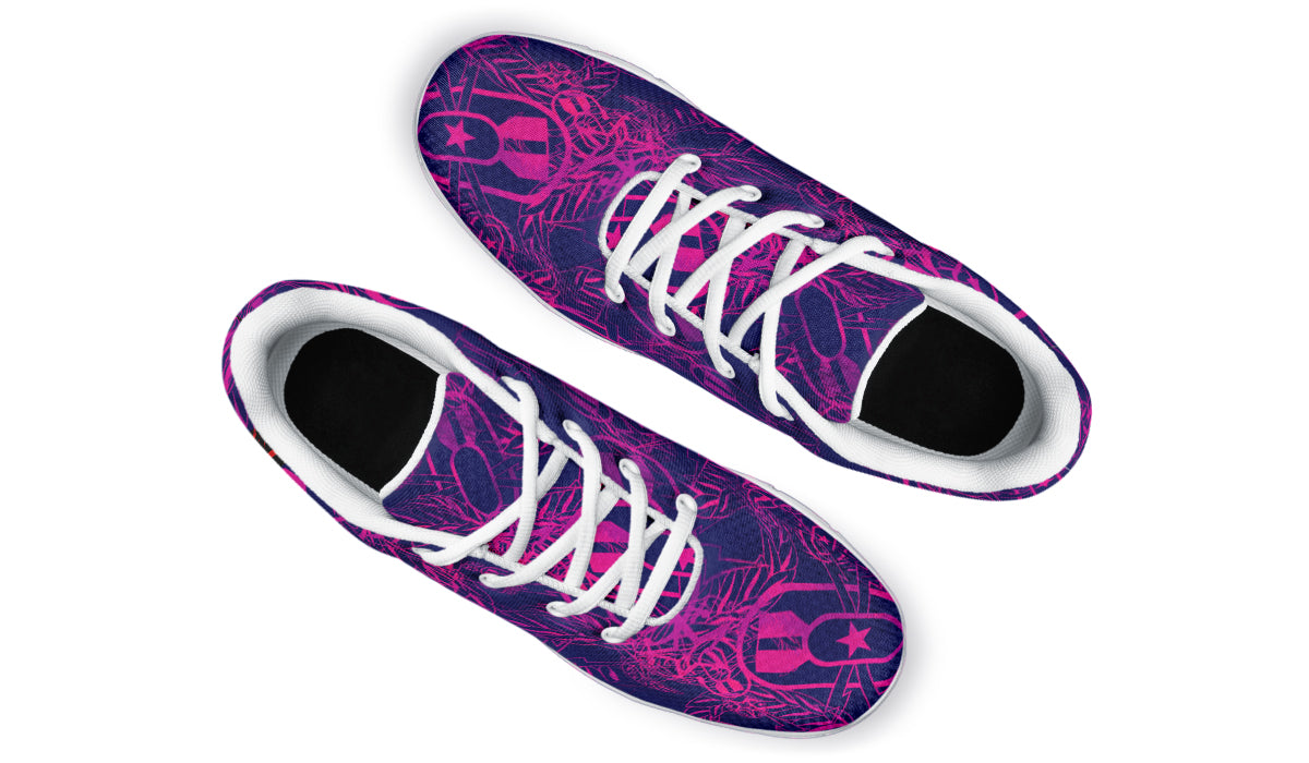 Sneakers - "It's 5 o'clock Somewhere" (Pink on Purple)